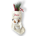 Load image into Gallery viewer, Personalized Christmas Stockings with 3D Plush Animal Characters (Red or White) | EliEla Toys