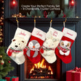 Load image into Gallery viewer, Personalized Christmas Stockings with 3D Plush Animal Characters (Red or White) | EliEla Toys