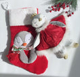 Load image into Gallery viewer, Christmas Stockings with 3D Plush Animal Characters (Red or White - Pen Penguin Stocking) | EliEla Toys