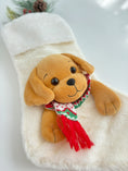 Load image into Gallery viewer, Christmas Stockings with 3D Plush Animal Characters (Red or White - Puppy Dog Stocking) | EliEla Toys