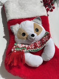 Load image into Gallery viewer, Christmas Stockings with 3D Plush Animal Characters (Red or White - Foxy Silver Fox Stocking) | EliEla Toys