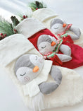 Load image into Gallery viewer, Christmas Stockings with 3D Plush Animal Characters (Red or White - Pen Penguin Stocking) | EliEla Toys