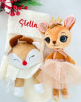 Load image into Gallery viewer, Christmas Stockings with 3D Plush Animal Characters (Red or White - Nina Reindeer Stocking) | EliEla Toys