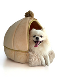 Load image into Gallery viewer, Small Dog Bed & Cat Bed with Removable Zipper Top, Convertible 2-in-1 Dog House & Cat Nest, Luxury Calming Anti-Anxiety Puppy Cave Bed for Summer & Winter, Waterproof & Machine Washable, 20 Inch