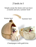 Load image into Gallery viewer, Small Dog Bed & Cat Bed with Removable Zipper Top, Convertible 2-in-1 Dog House & Cat Nest, Luxury Calming Anti-Anxiety Puppy Cave Bed for Summer & Winter, Waterproof & Machine Washable, 20 Inch