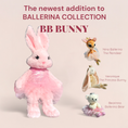 Load image into Gallery viewer, BB Bunny Ballerina in pink tutu, with long, tall ears