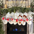 Load image into Gallery viewer, Personalized Christmas Stockings with 3D Plush Animal Characters (Red or White) | EliEla Toys