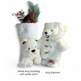 Load image into Gallery viewer, Christmas Stockings with 3D Plush Animal Characters (Red or White - Arty Polar Bear Stocking) | EliEla Toys
