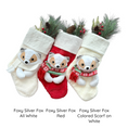 Load image into Gallery viewer, Personalized Christmas Stockings with 3D Plush Animal Characters (Red or White) | EliEla Toys