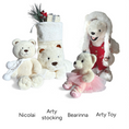Load image into Gallery viewer, Christmas Stockings with 3D Plush Animal Characters (Red or White - Arty Polar Bear Stocking) | EliEla Toys