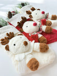 Load image into Gallery viewer, Christmas Stockings with 3D Plush Animal Characters (Red or White - Raul Reindeer Stocking) | EliEla Toys