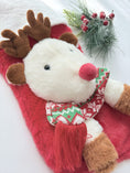 Load image into Gallery viewer, Christmas Stockings with 3D Plush Animal Characters (Red or White - Raul Reindeer Stocking) | EliEla Toys