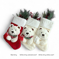 Load image into Gallery viewer, Christmas Stockings with 3D Plush Animal Characters (Red or White - Kitty the Cat Stocking) | EliEla Toys
