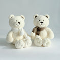 Load image into Gallery viewer, Nicolai the Polar Bear Plush Toy – White & Beige Scarf Options
