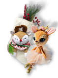 Load image into Gallery viewer, Christmas Stocking Nina Reindeer Girl 3D Characters for Kids and Family (Red / White)
