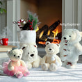 Load image into Gallery viewer, Nicolai the Polar Bear Plush Toy – White & Beige Scarf Options
