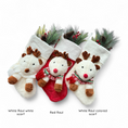 Load image into Gallery viewer, Christmas Stockings with 3D Plush Animal Characters (Red or White - Kitty the Cat Stocking) | EliEla Toys
