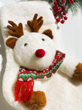 Load image into Gallery viewer, Christmas Stocking Reindeer Raul 3D Characters Stockings for Kids and Family (White / Red)
