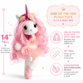 Load image into Gallery viewer, Isa the Unicorn - Plush Unicorn with pink long hair and sparkly horn and Play pretend Hairstyling Kit
